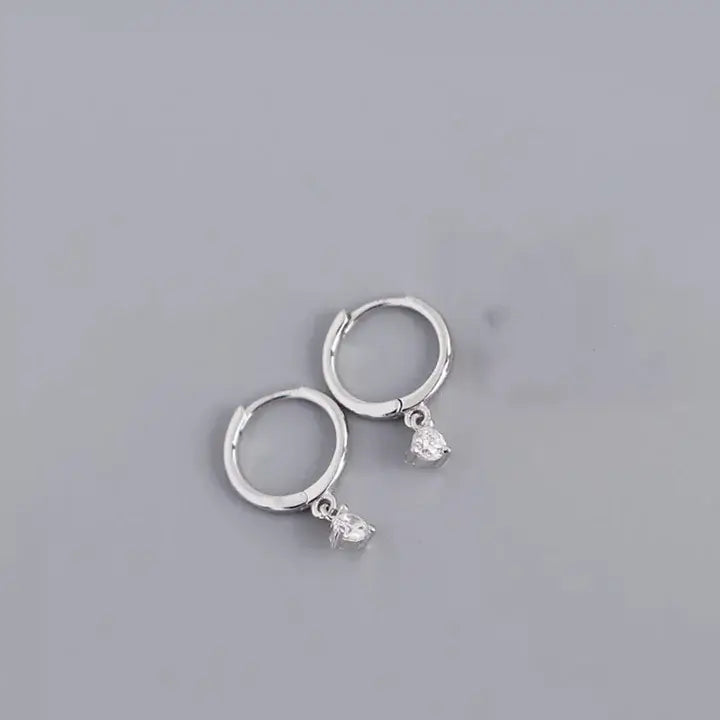 Boucles d'Oreilles Minimalistes Zircon
