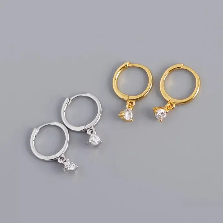 Boucles d'Oreilles Minimalistes Zircon