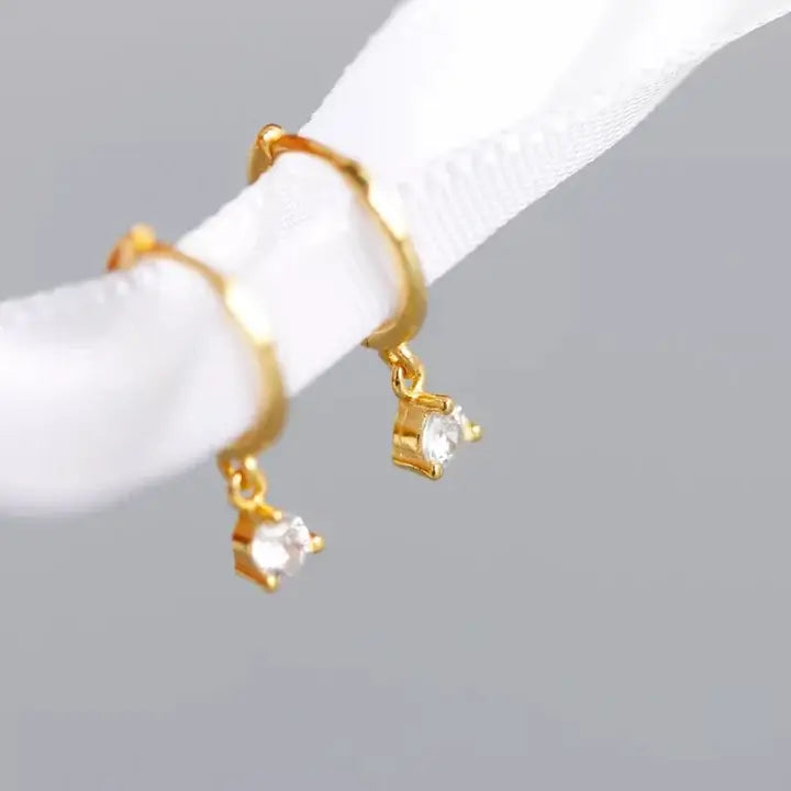 Boucles d'Oreilles Minimalistes Zircon