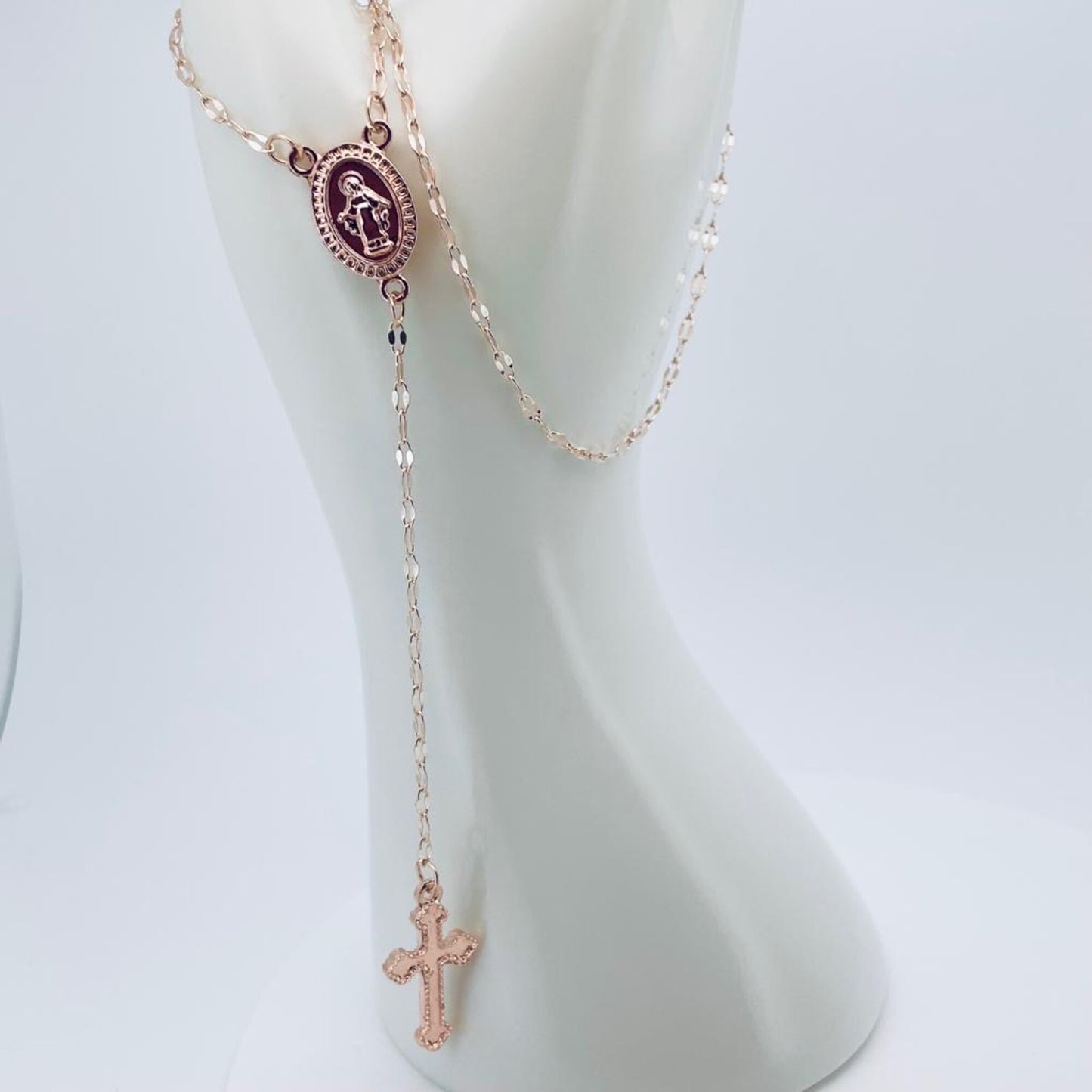 Chapelet de prière avec croix et médaille miraculeuse – Bijou de dévotion