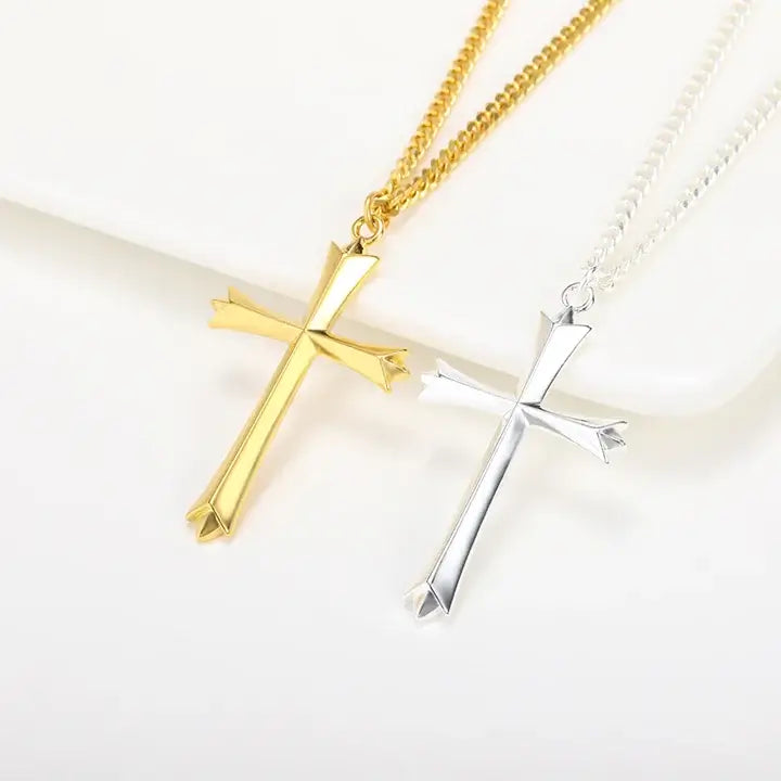 Collier Croix Chrétienne Moderne et Design or argent