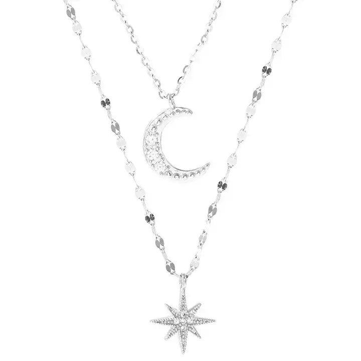 Collier avec étoile et lune