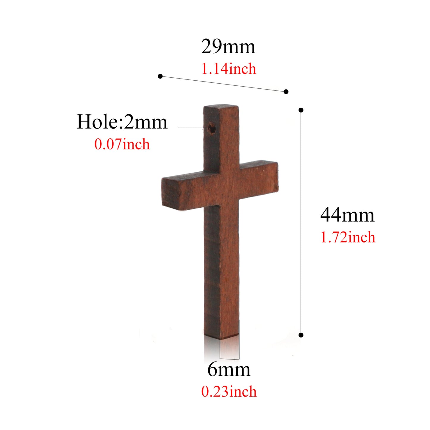 Crucifix Simple en Bois pour vos Prières taille
