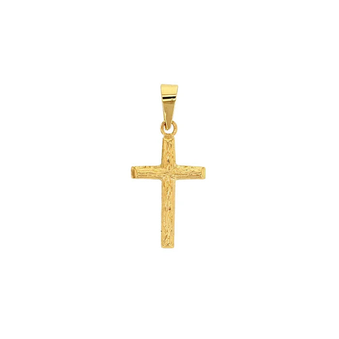 Pendentif croix chrétienne avec nervures du bois