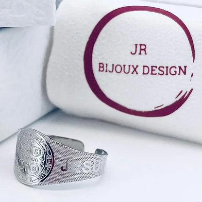 Bague Chrétienne Croix Saint Benoit de Nursie JRBijouxDesign