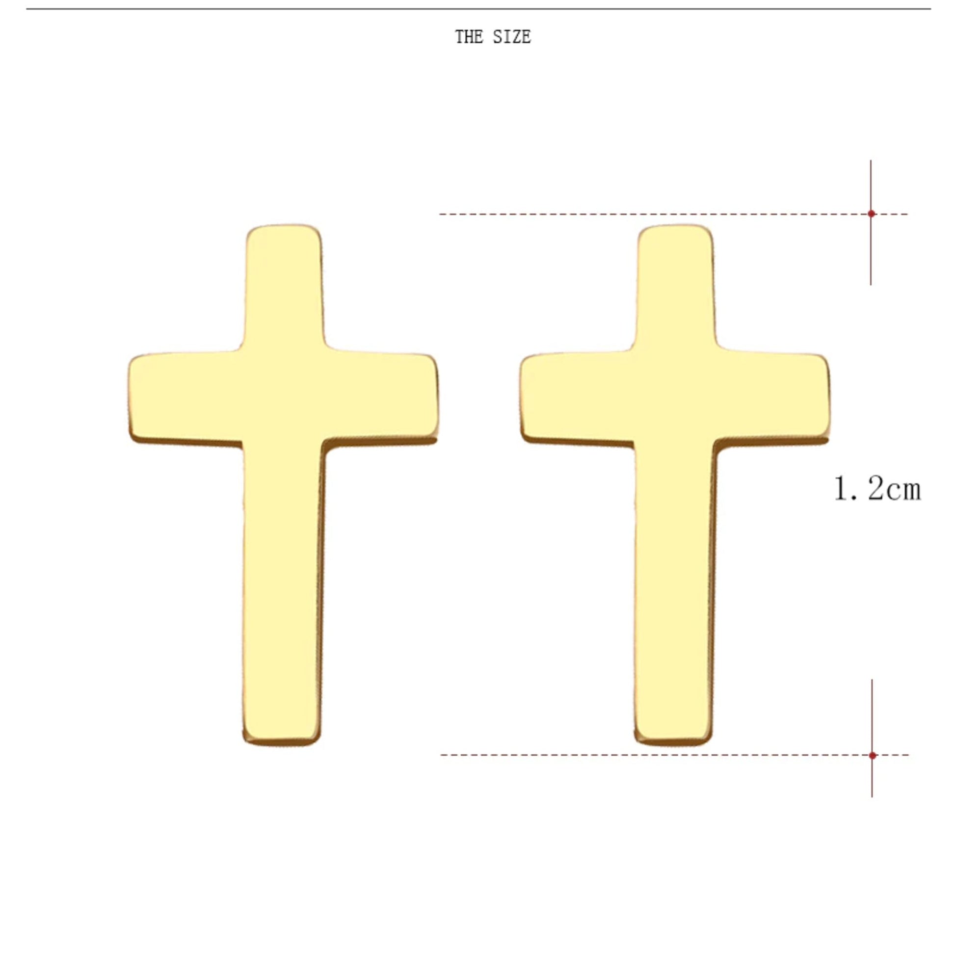 Boucles Chrétiennes Croix Minimalistes JRBijouxDesign