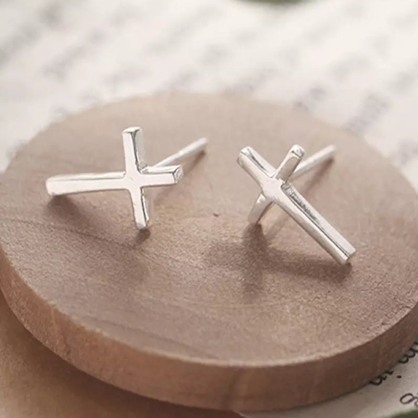 Boucles d'Oreilles Croix Puces en Argent JRBijouxDesign