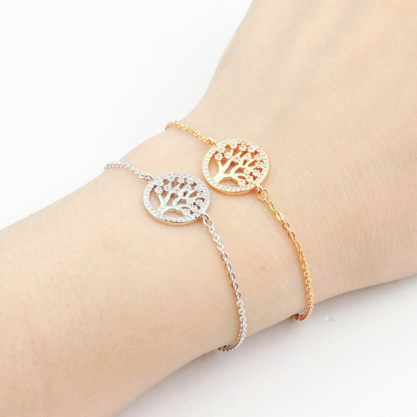 Bracelet Arbre de Vie et Pierres Précieuses JRBijouxDesign