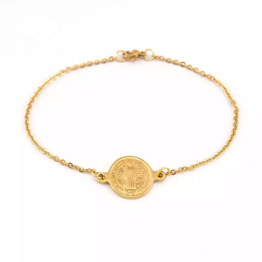 Bracelet Médaille Miraculeuse Saint Benoit JRBijouxDesign