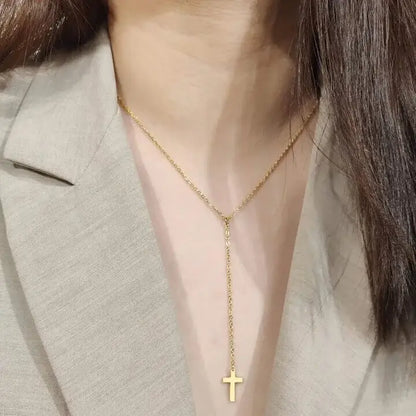 Collier Chrétien Croix Pendante Inoxydable JRBijouxDesign