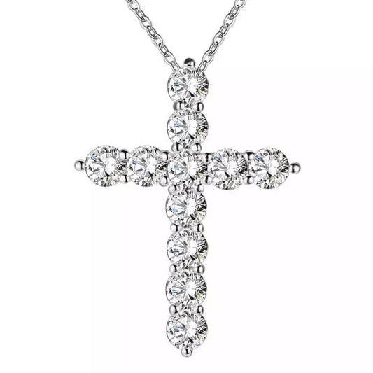 Collier Chrétien Croix en Zircon JRBijouxDesign