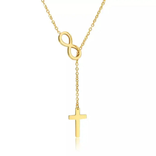 Collier Chrétien Croix et Infini Inoxydable JRBijouxDesign