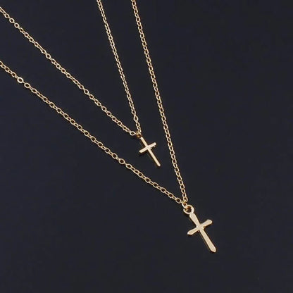 Collier Chrétien Double Croix Chrétiennes JRBijouxDesign