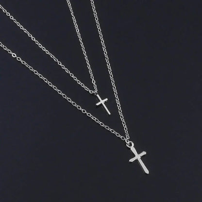 Collier Chrétien Double Croix Chrétiennes JRBijouxDesign