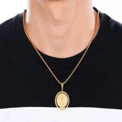 Collier Chrétien Médaille Saint Benoit tourniquet JRBijouxDesign