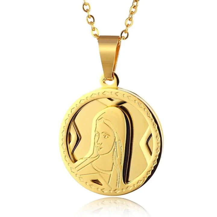 Collier Chrétien Médaille Vierge Marie or