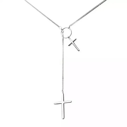 Collier Chrétien Pendentif Double Croix JRBijouxDesign