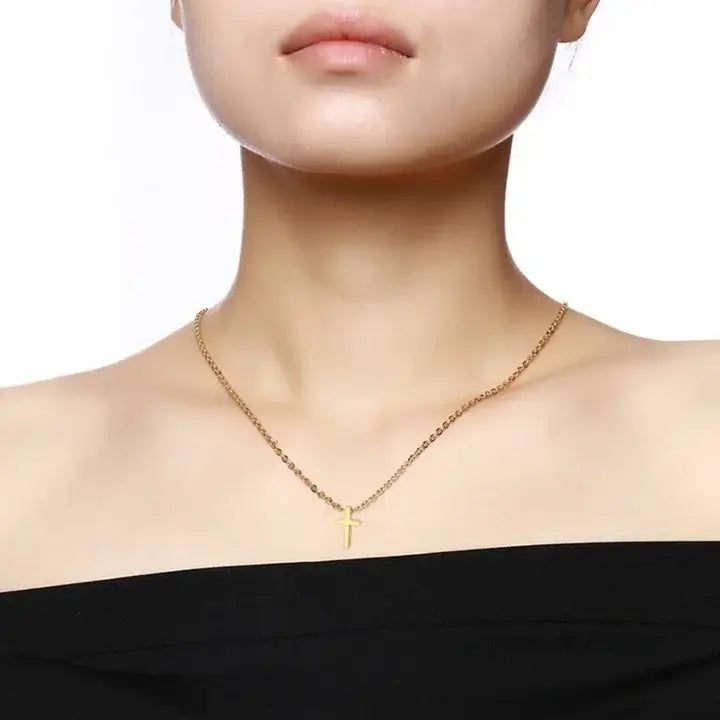 Collier Chrétien Pendentif Petite Croix JRBijouxDesign