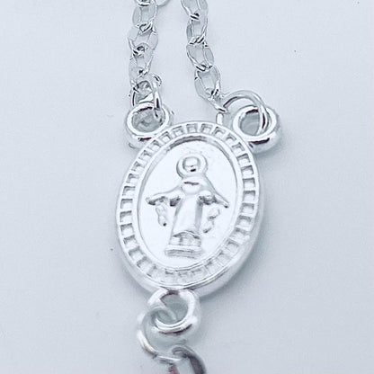 Chapelet chrétien en bois avec médaille miraculeuse – Outil de méditation et prière