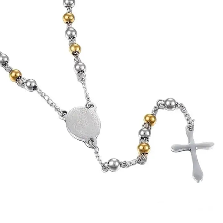 Chapelet Croix Chrétienne Médaille Multicouleurs