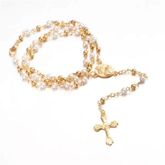 Chapelet Croix Chrétienne Petites Perles