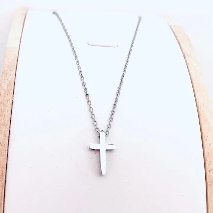 Collier Chrétien Pendentif Petite Croix JRBijouxDesign argent