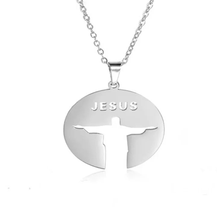 Collier Christ Rédempteur Inscription Jésus