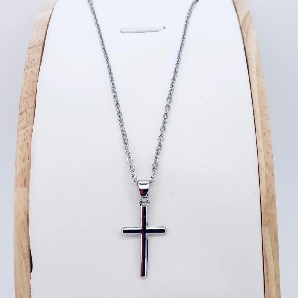 Collier Chrétien Croix Simple et Discrète JRBijouxDesign argent