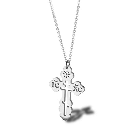 Collier croix orthodoxe au design moderne