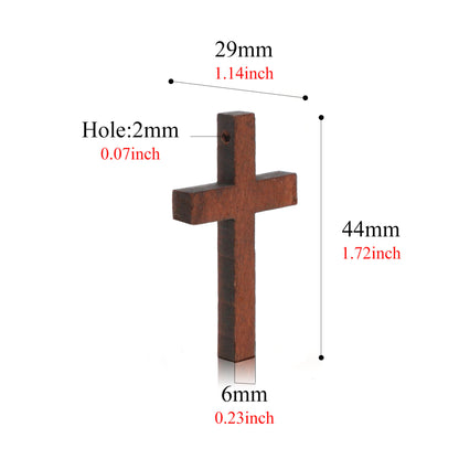 Crucifix Simple en Bois pour vos Prières  taille