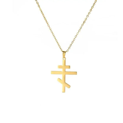 Collier pendentif croix orthodoxe petit modèle