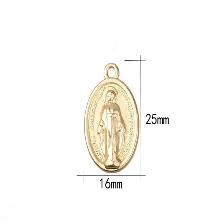 Médaille miraculeuse dorée Sainte Vierge dimensions