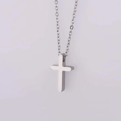 Collier pendentif petite croix discrète argent