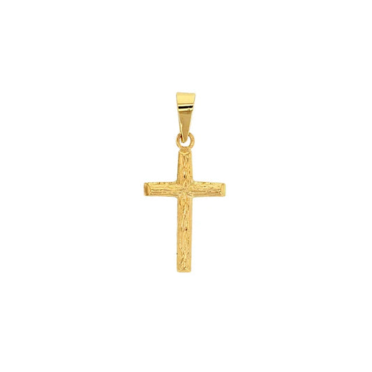 Pendentif croix chrétienne avec nervures du bois