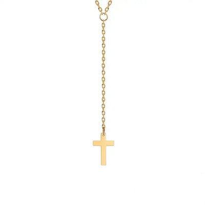 Collier croix chrétienne pendante Or