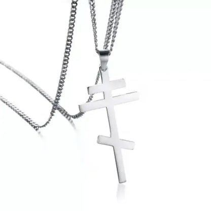 Collier Chrétien Grande Croix Orthodoxe argent