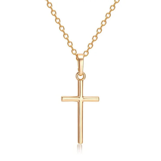 Collier pendentif croix chrétienne minimaliste