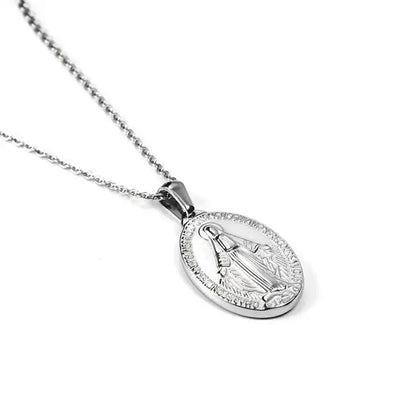 Collier de Protection Médaille Vierge Marie argent