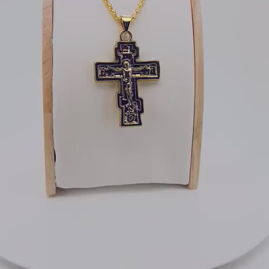 Collier croix chrétienne orthodoxe gothique video
