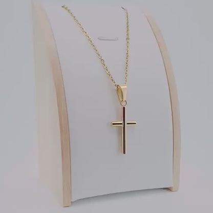 Collier pendentif croix chrétienne simple video