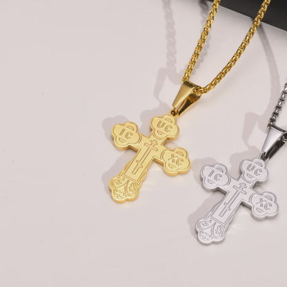 Collier Pendentif Croix Orthodoxe Chaine Epaisse video