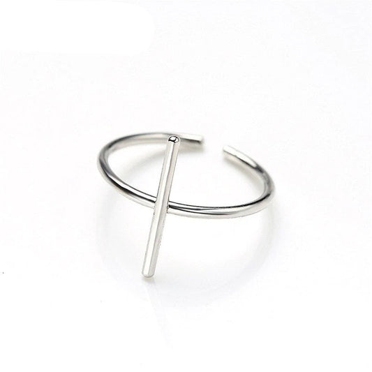 Bague religieuse croix design en argent 925