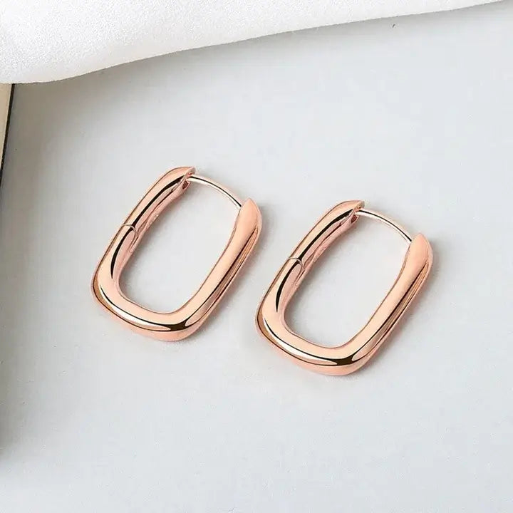 Boucles d'oreilles en forme de O or rose