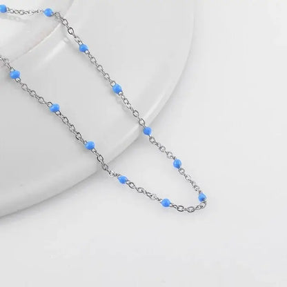 Bracelets Gigi Clozeau argenté avec perles de couleur bleu clair
